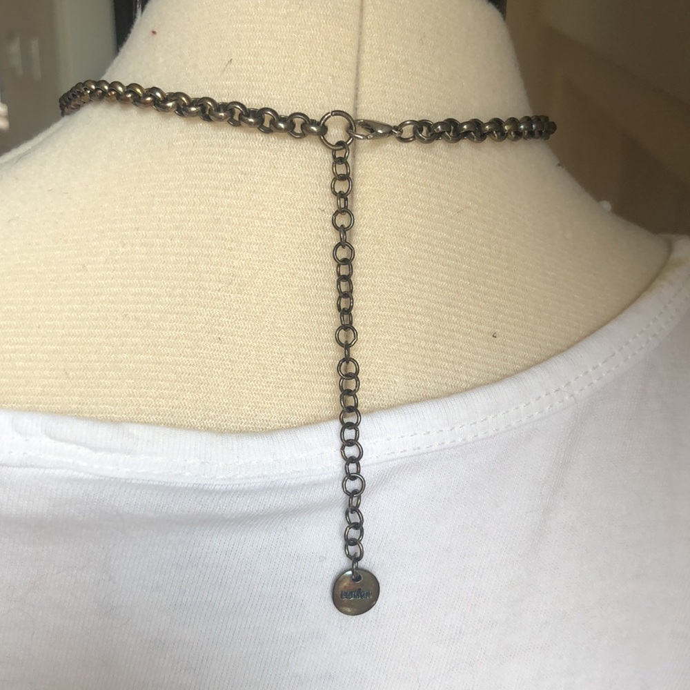 Black Chain Necklace with Charms - Picture 3 of 8